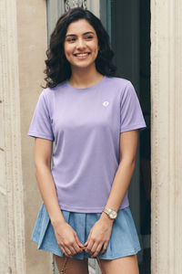 Zivame Knit Poly Loungewear Top - Heirloom Lilac — thumbnail 1